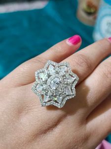 GIVA Petals Floral Silver Ring