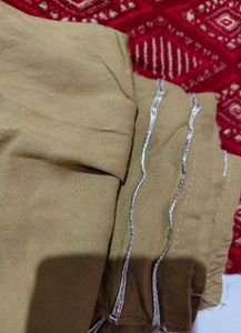Maroon &amp; Gold Mirror Work Kurta Set