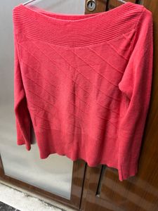 Coral Knit Pullover (boat shape neck)