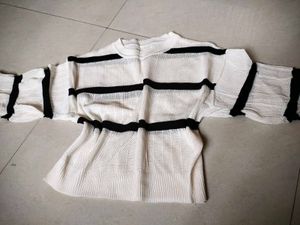 Striped Knit Sweater Top