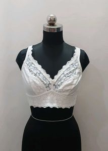 White cotton bra...36C
