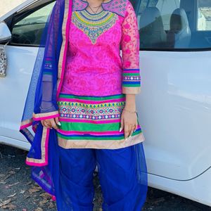 Pink Embroidered Kurta set