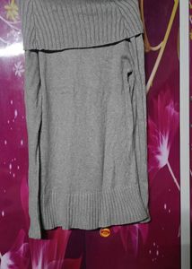 Gray Turtleneck Sweater