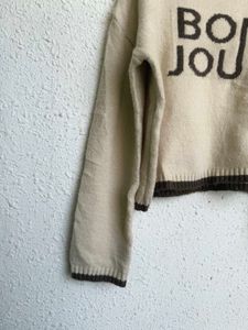 Bonjour Cropped Sweater