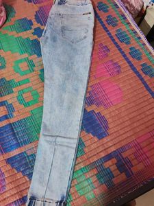 Acid Wash Denim Joggers