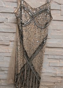 Vintage Inspired Corset Sequin Mini Dress