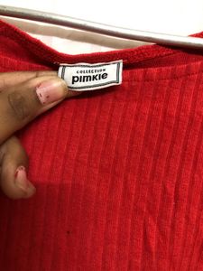 PIMKIE Red Short Sleeve Top