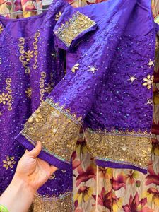 Purple Embroidered Kurta Set