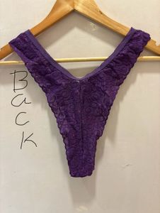 Purple Lace Thong