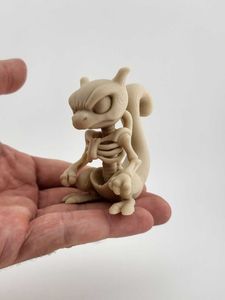 3D Printed Mewtwo Skeleton Figure