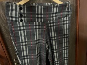 Gray Plaid Pants