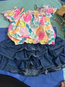 3 Combo Pack 2 Frocks And 1 Skirtop