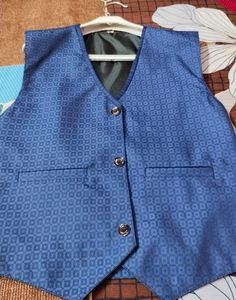 KIDS BLAZER WITH COATY, Size-8 Navy Blue Colour