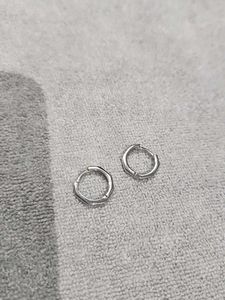 Silver Geometric Hoop Earrings