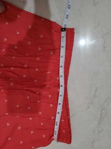 Coral Patterned Wide Leg Pants