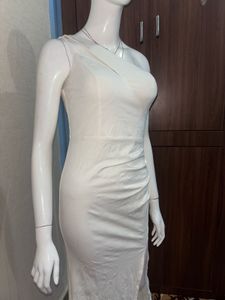 Elegant One-Shoulder White Gown