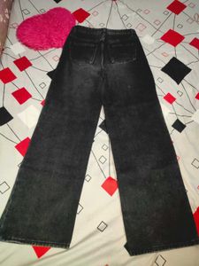 black faded baggy jeans