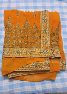 Elegant Embroidered Saree