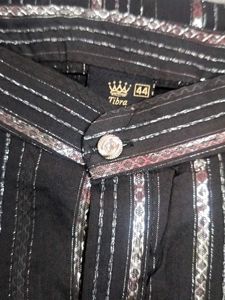 Men's Black Striped Kurta