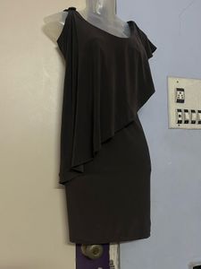 Pintrest Asymmetrical Brown Dress