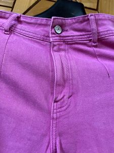 Pink Wide Leg Jeans by Madame