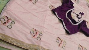 Simple And Beautiful Saree With Blouse