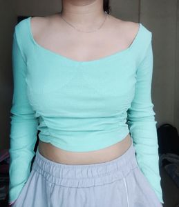 Full Sleve Pastel Green Top