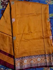 Mustard Silk Saree