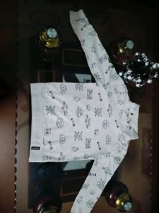 White Woolen T Shirt For 8-10 Year Old Boy