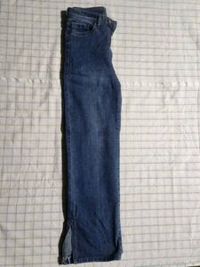 Slit Hem Jeans