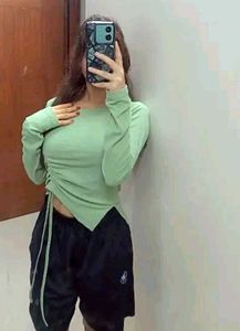 Mint Green Drawstring Top