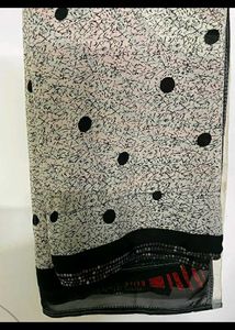 3 colour sequins worl saree