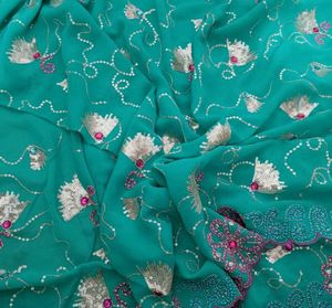 Heavy Embroidery Work Saree