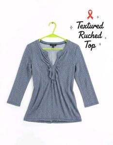 Textured Ruched Top
