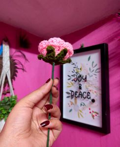 Crochet Pink Rose