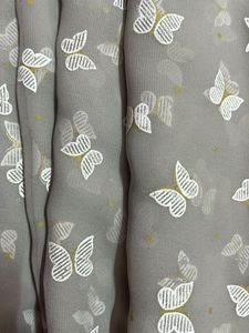 Butterfly Print Chiffon Saree