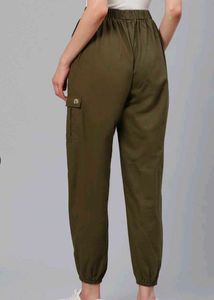 Olive Green Casual Joggers