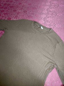 Ribbed Classy Beige Top