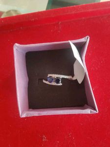 Sapphire and Diamond Accent Ring