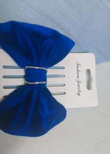 Blue Bow Hair Clip