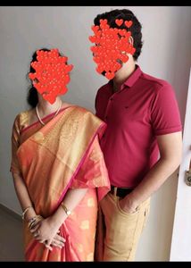Dual Tone Shaded Soft Mustred Silk Saree