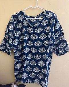 Blue Printed Top