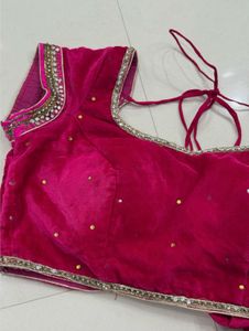 Rani Pink Velvet Blouse Bust 32