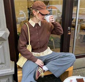 Layered Collar Cardigan