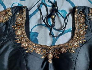 Black Maggam Work Blouse