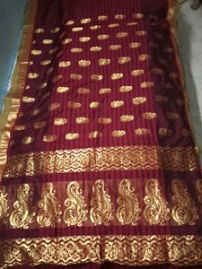 Embellished CottonSilkSaree With Patterned Blous