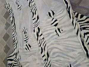 Zebra Print Suit With Patch Work Dupatta N Plazzo