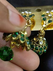Green Antique Ear Piece