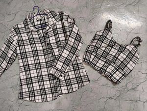 Plaid Shirt & Top Set