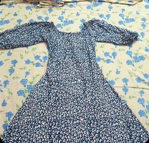 Floral Print Puff Sleeve Dress